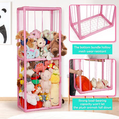 Ibnotuiy plush storage with elastic rope for easy access and tidy shelves
