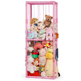 Ibnotuiy stuffed animal zoo pink base keeps nursery toys organized