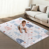 IBVIVIC baby play mat 71 by 59 inches flat view highlights a large safe surface