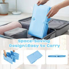 ICECTR baby bathtub with safe PVC material offers non-toxic, skin-friendly bath surface.