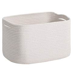 ICERZCZ woven storage basket empty off-white ideal for decluttering shelves