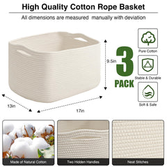 ICERZCZ soft-weave basket offers durable organization with folding feature.