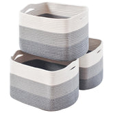 ICERZCZ storage basket on shelves in gradient grey for tidy, accessible storage