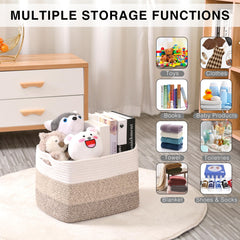 ICERZCZ nursery-friendly bin neatly stores toys and books.