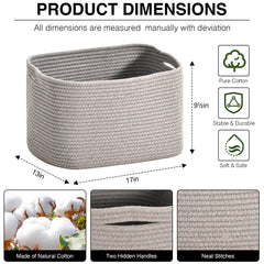 ICERZCZ storage basket close-up weave emphasizes durable rope and timeless style.