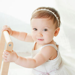 ICKEYOU daisy accent flower crown adds timeless charm for baby outfits.