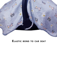 ICOPUCA muslin breathable fabric keeps baby cool during drives.