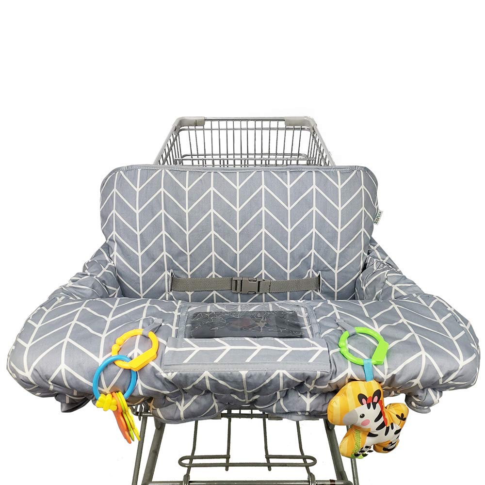 ICOPUCA shopping cart cover cotton-front delivers soft, baby-friendly comfort.