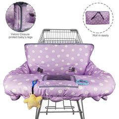 ICOPUCA shopping cart cover purple dot bottle strap keeps bottles organized
