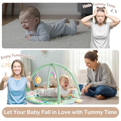 ICOSY tummy time area highlighting spacious play zone for baby movement.