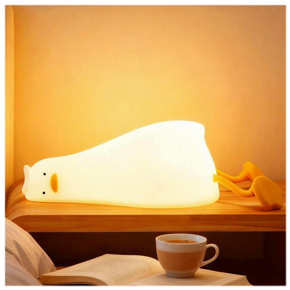Icotoibabie lying-flat duck night light on bedside for gentle bedtime ambiance