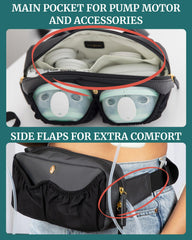IDAHO JONES Pump Bag features front elastic pockets for quick access to accessories
