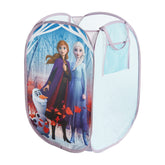 Idea Nuova Frozen 2 pop-up hamper with Anna and Elsa design for easy kids' room organization.