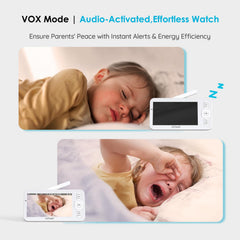 ieGeek baby monitor 1080p cameras deliver clear detail for easier supervision.