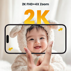 ieGeek baby monitor 2K camera captures detailed baby movements day or night