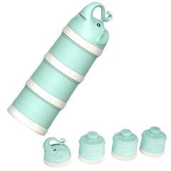 IENYPA baby milk dispenser front view, compact and travel-ready for on-the-go feeds.