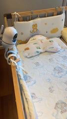 iFamily flexible mount shelf on curtain rod without wall damage during setup