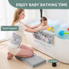 IFNOW back brace offers lumbar support for longer, more comfortable baths.