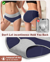 IGOLUMON leakproof underwear gusset close-up showing reinforced leak protection
