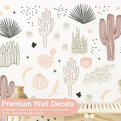 iinuu cactus wall sticker living room: versatile designs elevate your social space