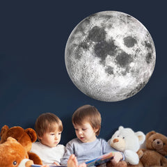 iinuu full moon wall decal creates a calming celestial focal point in the bedroom