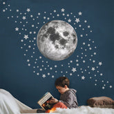 iinuu Sparkles & Stars wall decal with 500 grey stars brightens a kids' wall