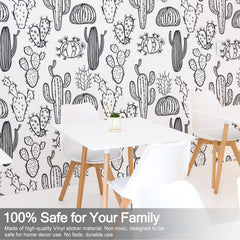 iinuu vinyl cactus wall art for bedrooms creates a calming focal point.