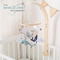 Ikubigu Montessori baby mobile woodland nursery decor bringing colorful shapes to the room.
