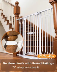 ikuso baby gate with cat door providing pet access while keeping babies safe