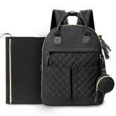 ILCOLPO Diaper Bag Backpack front view with quilted exterior for stylish baby-care on the go