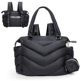 ILCOLPO diaper bag tote with structured soft feel for long-lasting shape during outings.