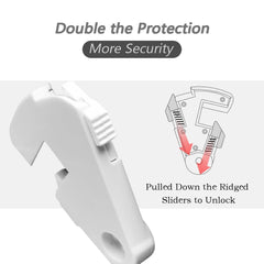 ILIVABLE ridged slider guard locks switch in desired position.