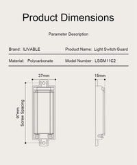ILIVABLE guard with double buckle design provides secure closure.