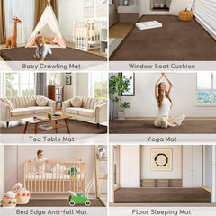 ILPEOD memory foam thickness provides comfortable padding during crawling and floor play.