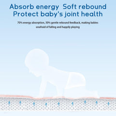 ILPEOD memory foam 3cm edge close-up in pink highlights plush support for crawling and tummy time.