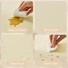 ILPEOD playpen compatible floor mat creates a safe play area inside