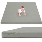 ILPEOD waterproof baby play mat with foam-thick design cushions tummy time on hard floors.