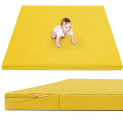 ILPEOD waterproof baby play mat front view offers a soft, safe play space for newborns.