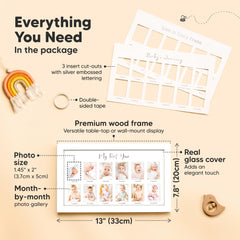 KeaBabies first year collage layout in Alpine White organizes monthly memories.