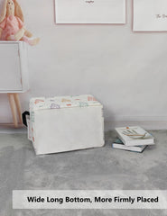 QUEENLALA Rectangular Laundry Hamper/Foldable Nursery Laundry Basket for Organizing/Storage Bin Baskets/Children Toy Office Bedroom/Toy Bin Closet Shelf Baskets(Rec-Rose Castle)