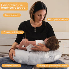 Imlemao nursing pillow cover in multicolor for easy color matching and washing.
