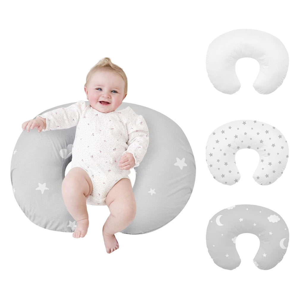 Imlemao nursing pillow with star pattern for comfortable feeding support.