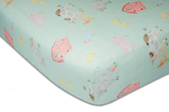 Immispace Los Angeles ultra-soft muslin crib sheet on standard mattress for cozy newborn sleep