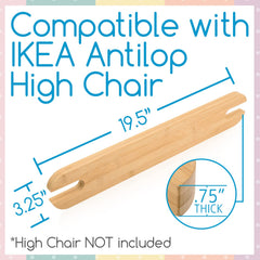 IMPRESA Bamboo Foot Rest stability design helps minimize fidgeting at mealtime.