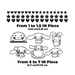 Imprinted Designs Cinamoroll nursery decal suited for cribs, doors, and mirrors