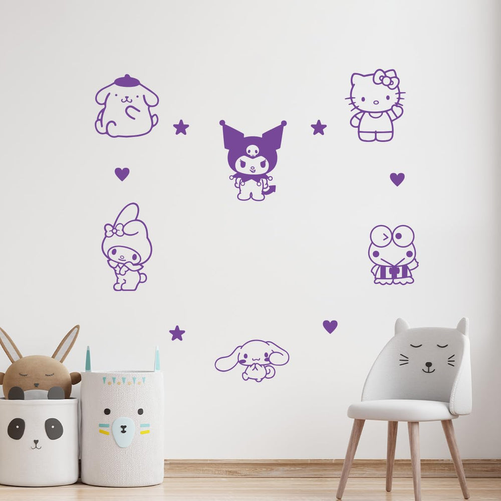 IMPRINTED DESIGNS Sanrio Pack wall decal 7x5, brightens a bedroom wall