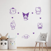 IMPRINTED DESIGNS Sanrio Pack wall decal 7x5, brightens a bedroom wall
