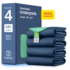 IMPROVIA washable underpad with edge-wicking demonstrates leak protection.