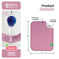 IMPROVIA washable underpad laid on a bed demonstrates full-surface protection.