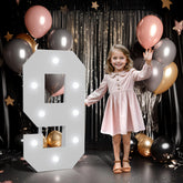 Imprsv marquee numbers 9th birthday balloon, 3ft glow ideal centerpiece for celebrations